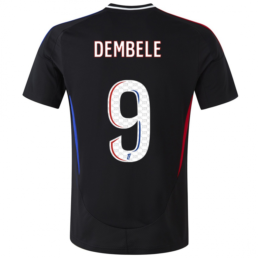 Kinder Moussa Dembele #9 Schwarz Auswärtstrikot Trikot 2024/25 T-Shirt Österreich