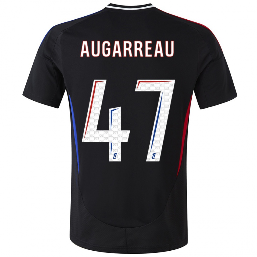 Kinder Sofiane Augarreau #47 Schwarz Auswärtstrikot Trikot 2024/25 T-Shirt Österreich