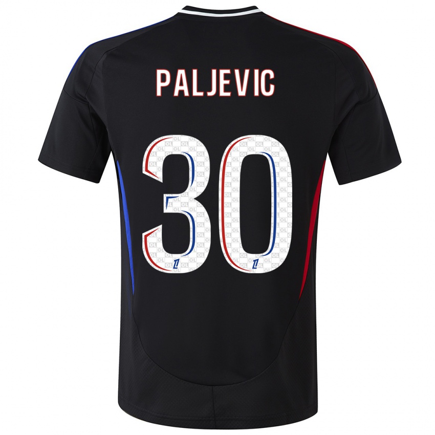 Kinder Alyssia Paljevic #30 Schwarz Auswärtstrikot Trikot 2024/25 T-Shirt Österreich