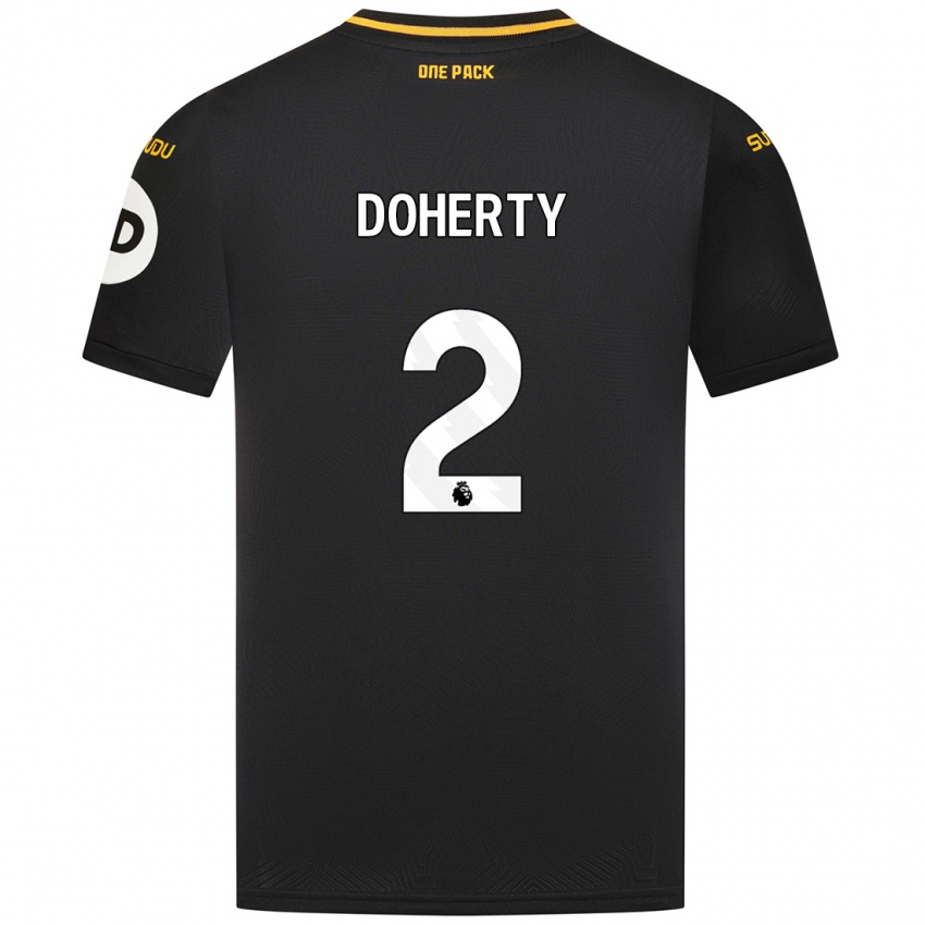 Kinder Matt Doherty #2 Schwarz Auswärtstrikot Trikot 2024/25 T-Shirt Österreich