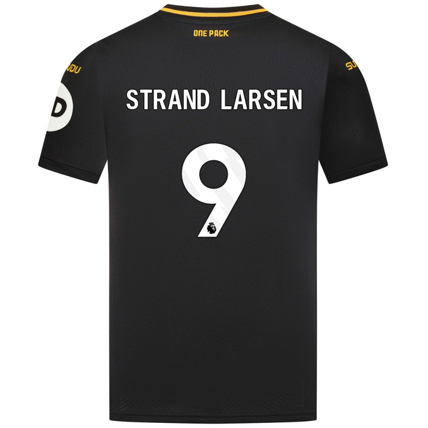 Kinder Jørgen Strand Larsen #9 Schwarz Auswärtstrikot Trikot 2024/25 T-Shirt Österreich