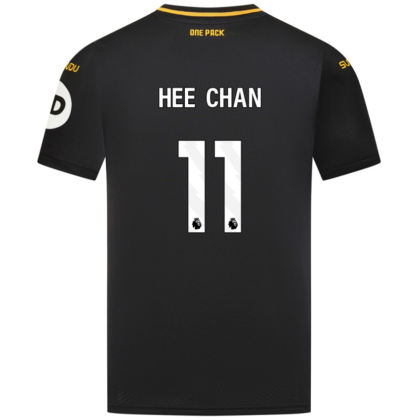 Kinder Hee-Chan Hwang #11 Schwarz Auswärtstrikot Trikot 2024/25 T-Shirt Österreich