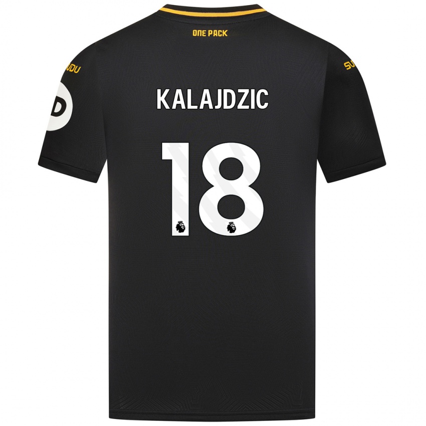 Kinder Sasa Kalajdzic #18 Schwarz Auswärtstrikot Trikot 2024/25 T-Shirt Österreich