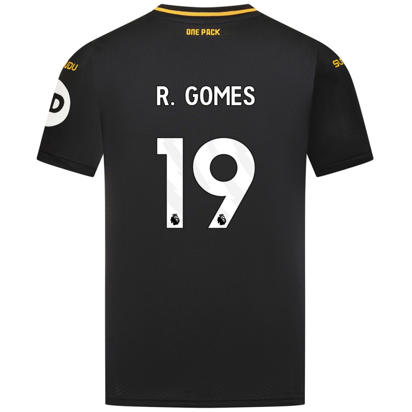 Kinder Rodrigo Gomes #19 Schwarz Auswärtstrikot Trikot 2024/25 T-Shirt Österreich