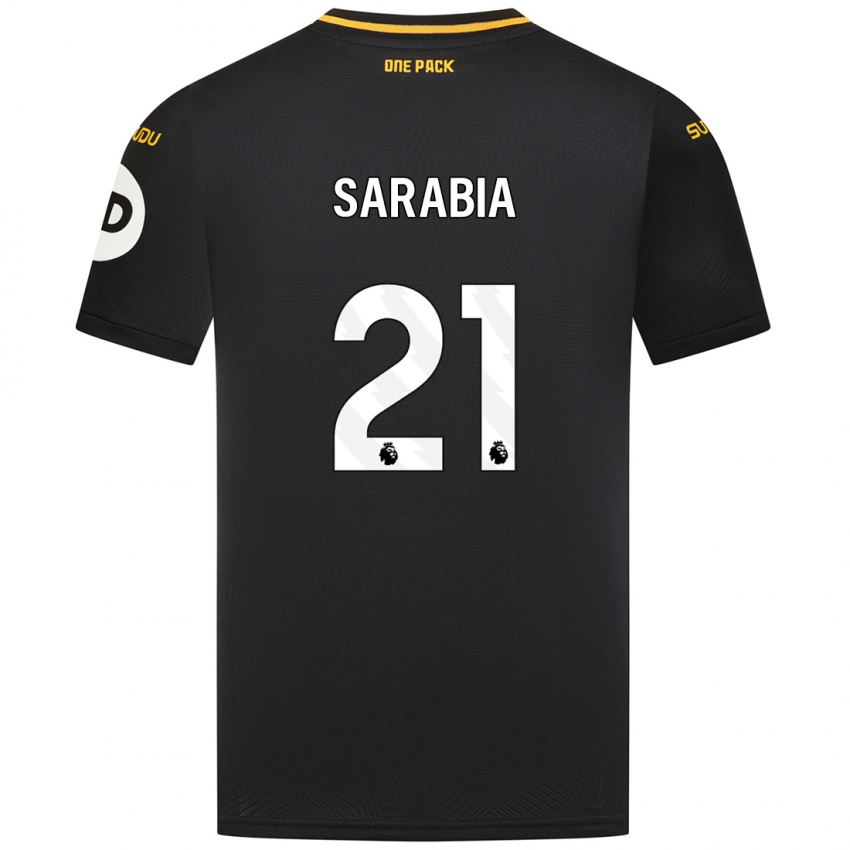 Kinder Pablo Sarabia #21 Schwarz Auswärtstrikot Trikot 2024/25 T-Shirt Österreich