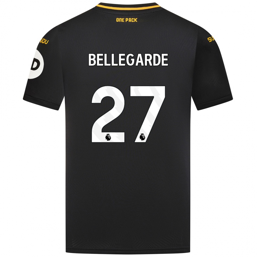 Kinder Jean-Ricner Bellegarde #27 Schwarz Auswärtstrikot Trikot 2024/25 T-Shirt Österreich