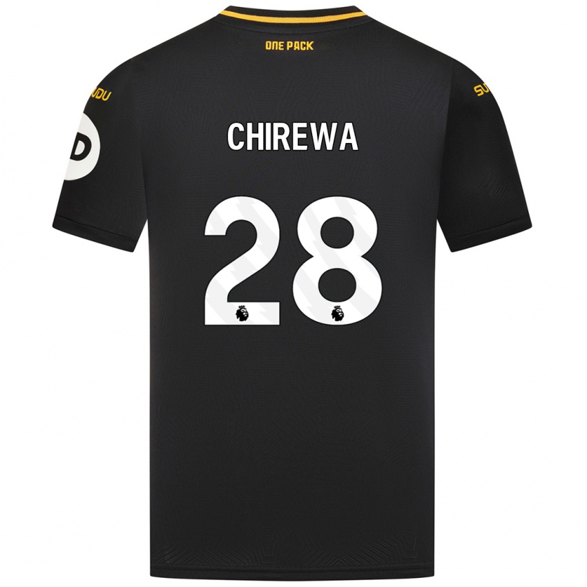 Kinder Tawanda Chirewa #28 Schwarz Auswärtstrikot Trikot 2024/25 T-Shirt Österreich