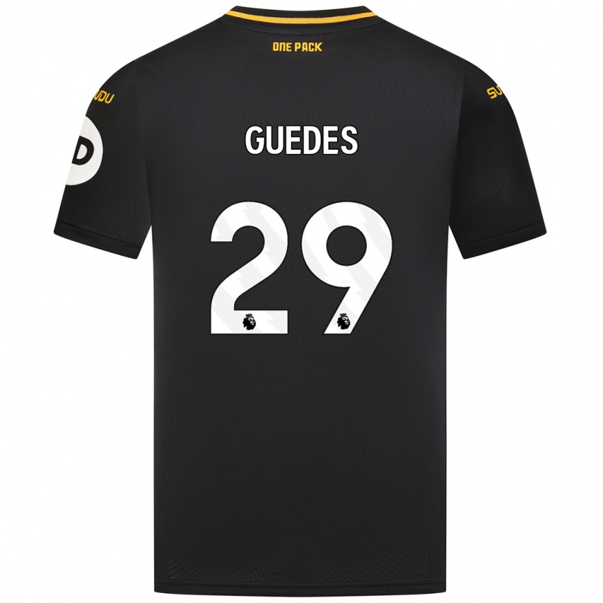 Kinder Goncalo Guedes #29 Schwarz Auswärtstrikot Trikot 2024/25 T-Shirt Österreich