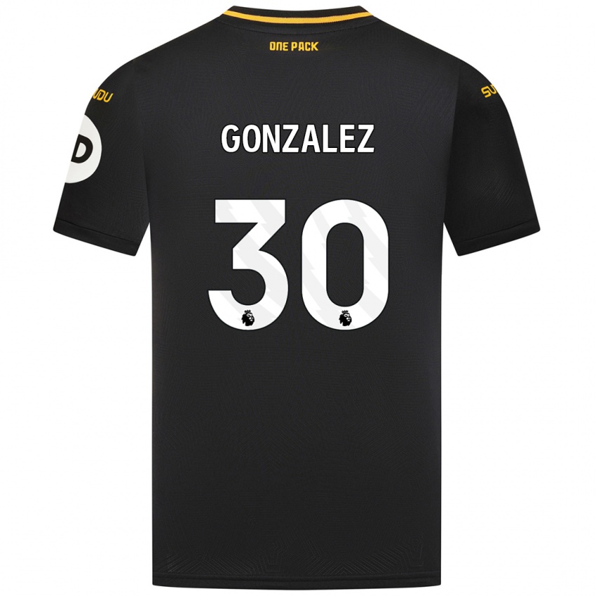 Kinder Enso González #30 Schwarz Auswärtstrikot Trikot 2024/25 T-Shirt Österreich