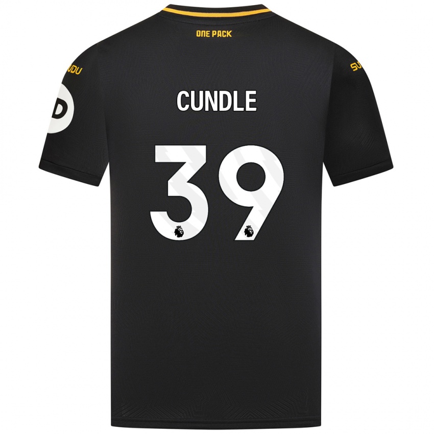 Kinder Luke Cundle #39 Schwarz Auswärtstrikot Trikot 2024/25 T-Shirt Österreich