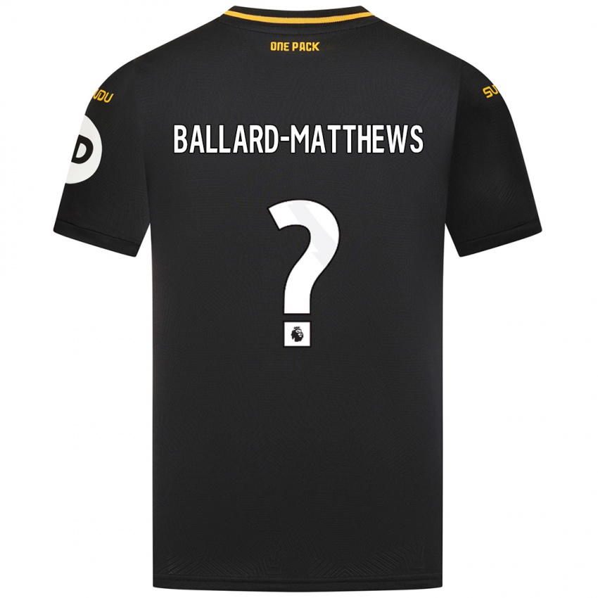 Kinder Emilio Ballard-Matthews #0 Schwarz Auswärtstrikot Trikot 2024/25 T-Shirt Österreich