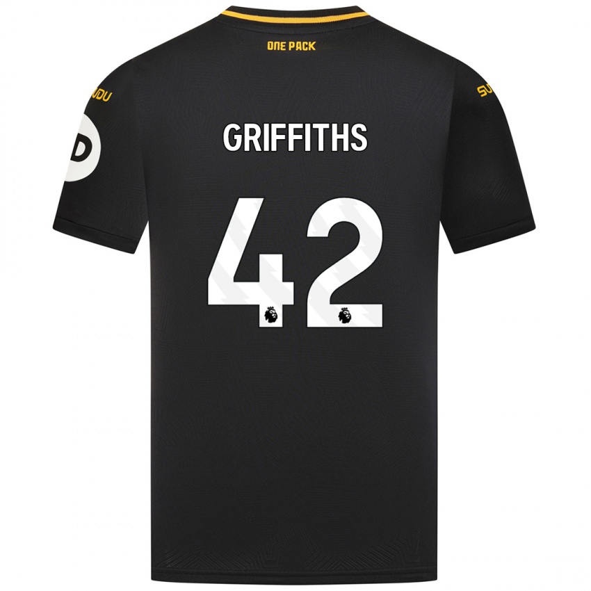 Kinder Harvey Griffiths #42 Schwarz Auswärtstrikot Trikot 2024/25 T-Shirt Österreich