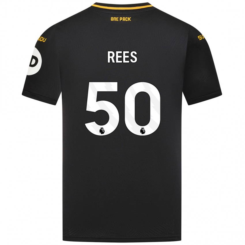 Kinder Mason Rees #50 Schwarz Auswärtstrikot Trikot 2024/25 T-Shirt Österreich