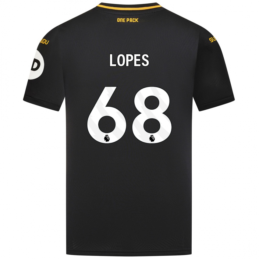 Kinder Leo Lopes #68 Schwarz Auswärtstrikot Trikot 2024/25 T-Shirt Österreich