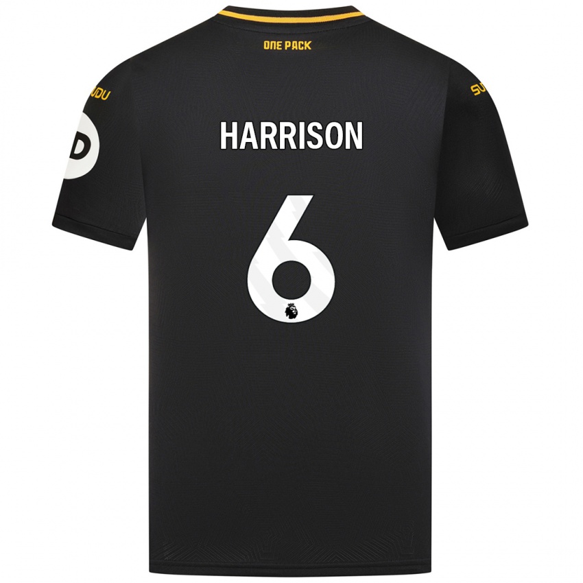 Kinder Lexie Harrison #6 Schwarz Auswärtstrikot Trikot 2024/25 T-Shirt Österreich