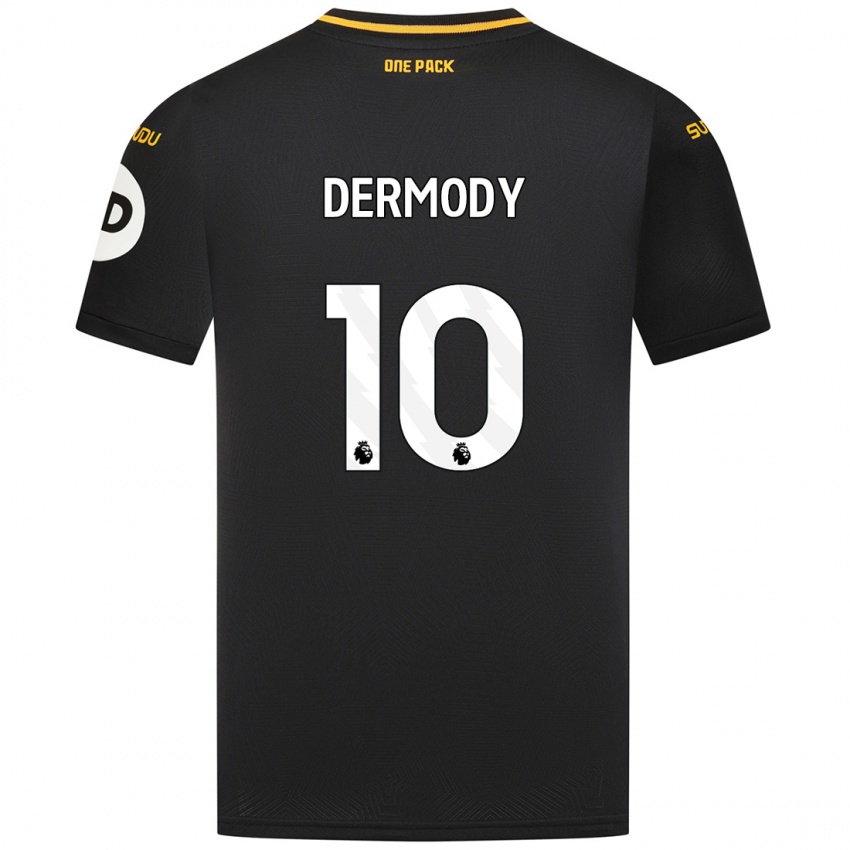 Kinder Helen Dermody #10 Schwarz Auswärtstrikot Trikot 2024/25 T-Shirt Österreich