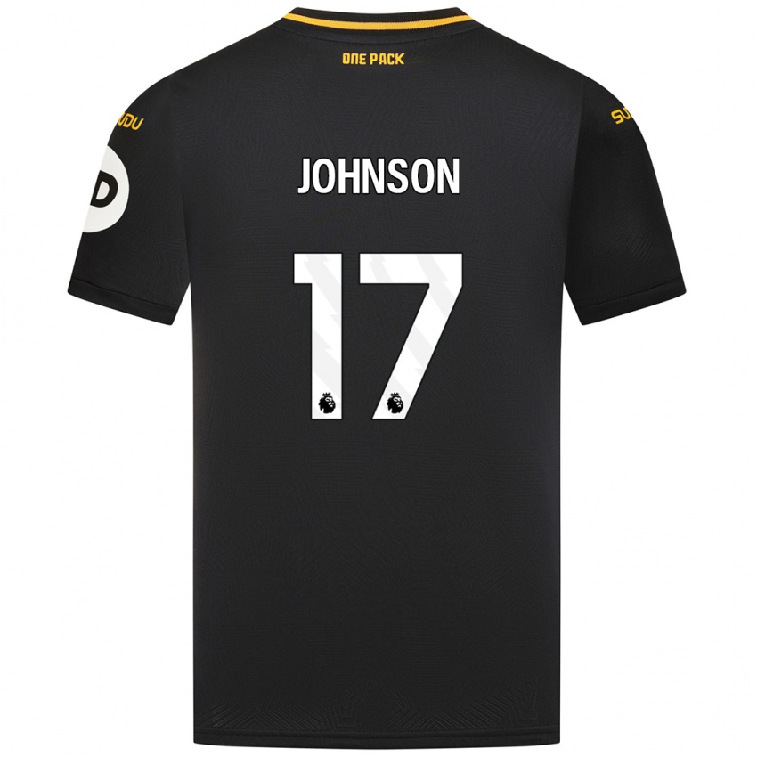 Kinder Katie Johnson #17 Schwarz Auswärtstrikot Trikot 2024/25 T-Shirt Österreich