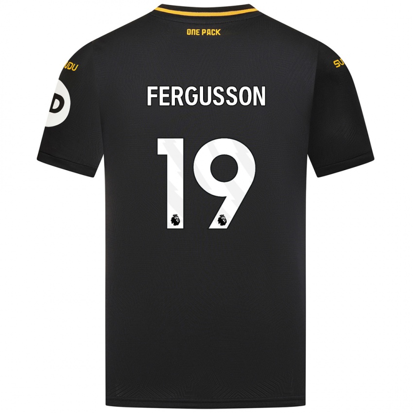 Kinder Liv Fergusson #19 Schwarz Auswärtstrikot Trikot 2024/25 T-Shirt Österreich