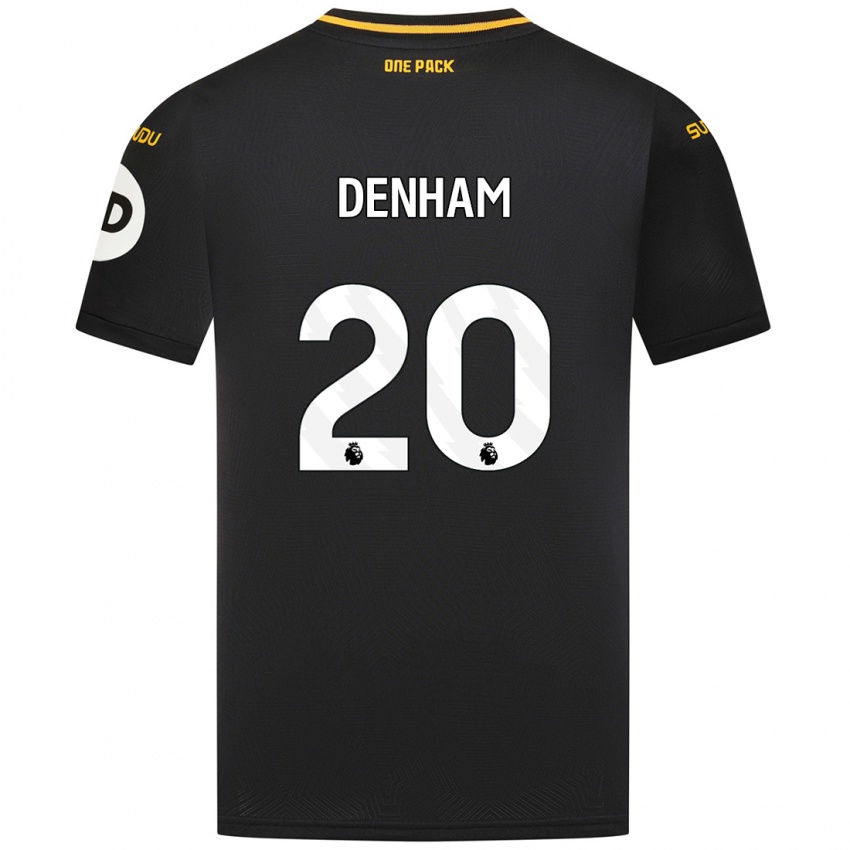 Kinder Ania Denham #20 Schwarz Auswärtstrikot Trikot 2024/25 T-Shirt Österreich