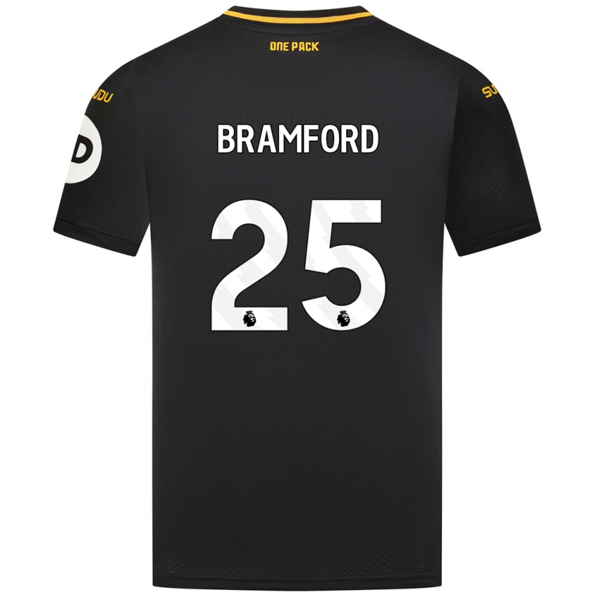 Kinder Sophie Bramford #25 Schwarz Auswärtstrikot Trikot 2024/25 T-Shirt Österreich