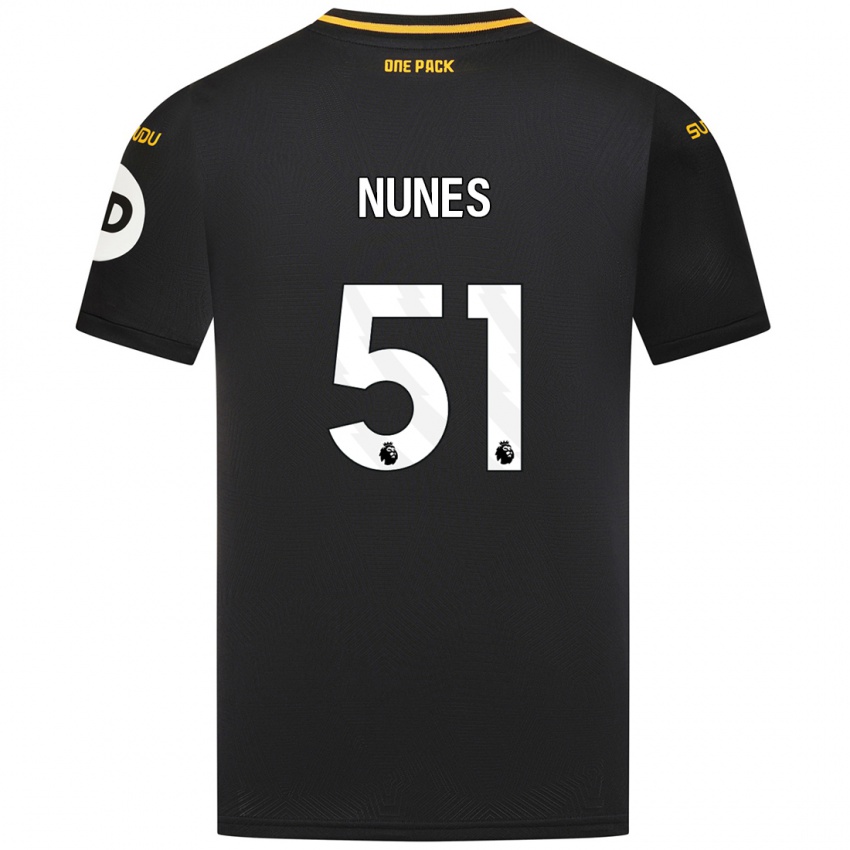 Kinder Grazi Nunes #51 Schwarz Auswärtstrikot Trikot 2024/25 T-Shirt Österreich