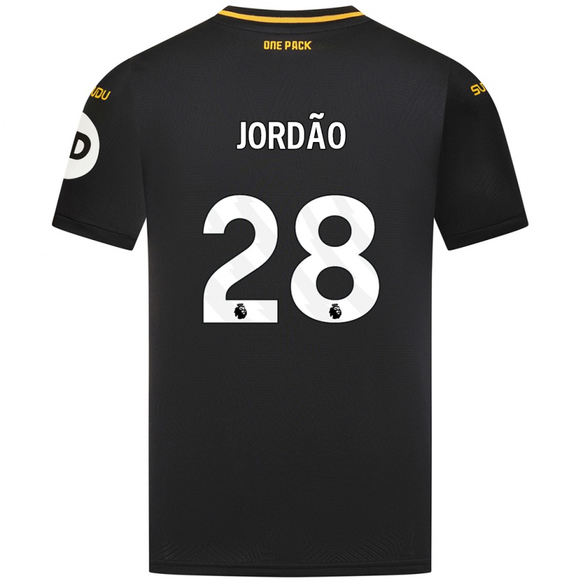 Kinder Bruno Jordao #28 Schwarz Auswärtstrikot Trikot 2024/25 T-Shirt Österreich