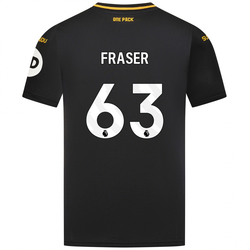 Kinder Nathan Fraser #63 Schwarz Auswärtstrikot Trikot 2024/25 T-Shirt Österreich