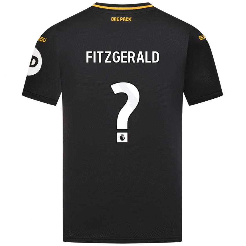 Kinder Kyle Fitzgerald #0 Schwarz Auswärtstrikot Trikot 2024/25 T-Shirt Österreich