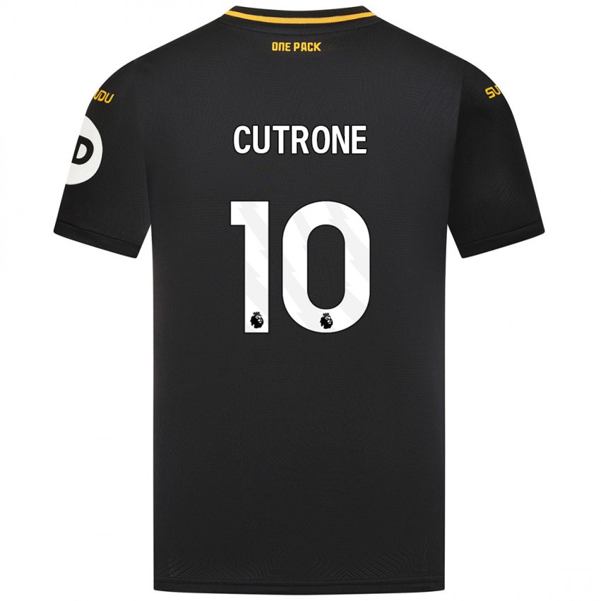 Kinder Patrick Cutrone #10 Schwarz Auswärtstrikot Trikot 2024/25 T-Shirt Österreich