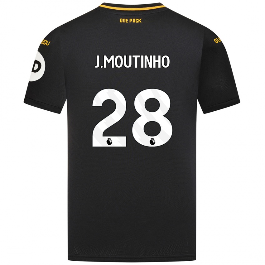 Kinder Joao Moutinho #28 Schwarz Auswärtstrikot Trikot 2024/25 T-Shirt Österreich