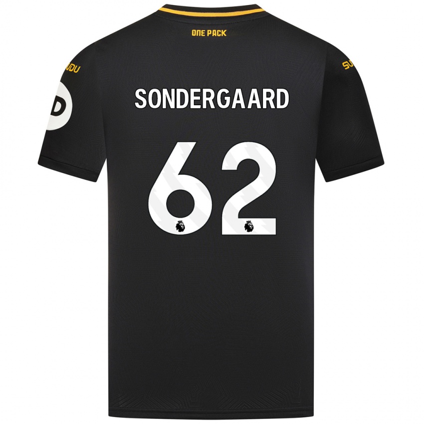 Kinder Andreas Sondergaard #62 Schwarz Auswärtstrikot Trikot 2024/25 T-Shirt Österreich