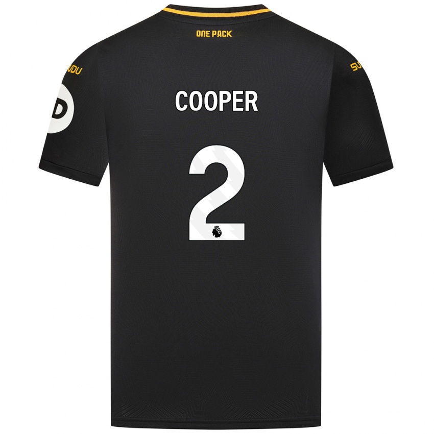 Kinder Laura Cooper #2 Schwarz Auswärtstrikot Trikot 2024/25 T-Shirt Österreich