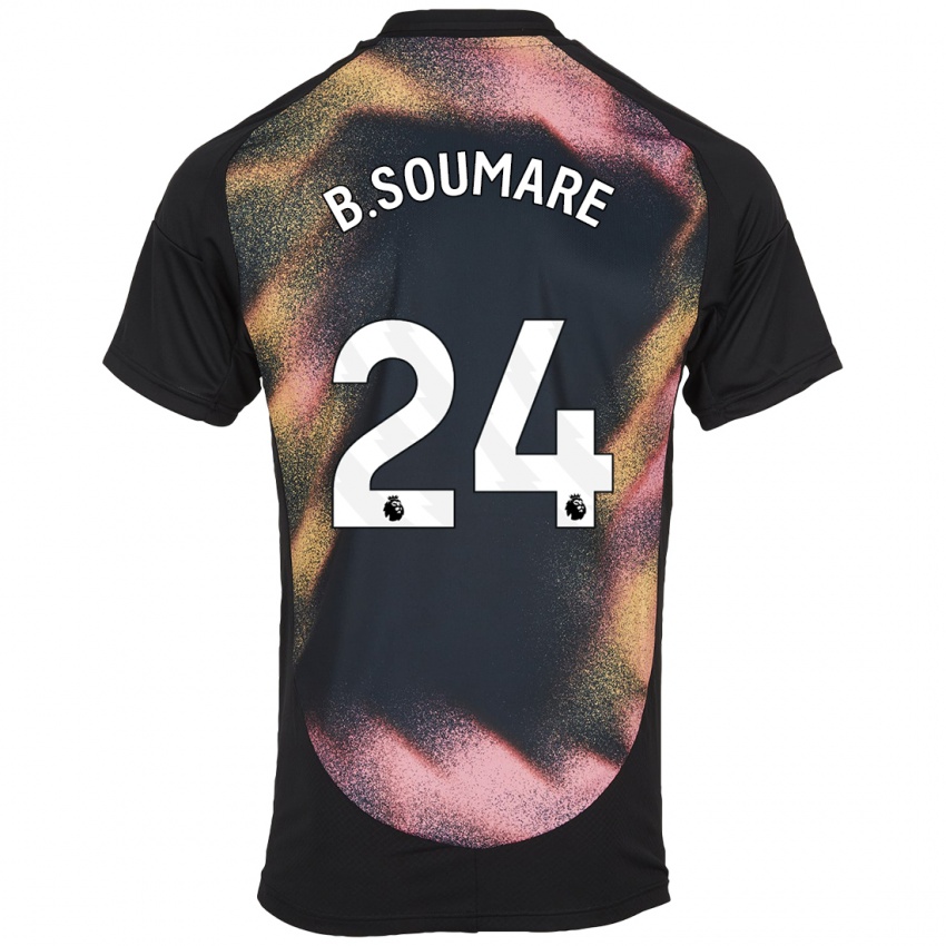 Kinder Boubakary Soumaré #24 Schwarz Weiß Auswärtstrikot Trikot 2024/25 T-Shirt Österreich