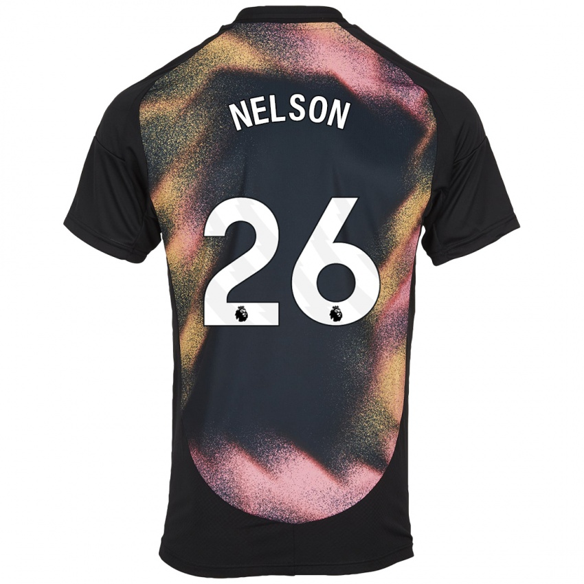 Kinder Ben Nelson #26 Schwarz Weiß Auswärtstrikot Trikot 2024/25 T-Shirt Österreich