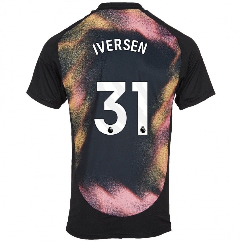 Kinder Daniel Iversen #31 Schwarz Weiß Auswärtstrikot Trikot 2024/25 T-Shirt Österreich