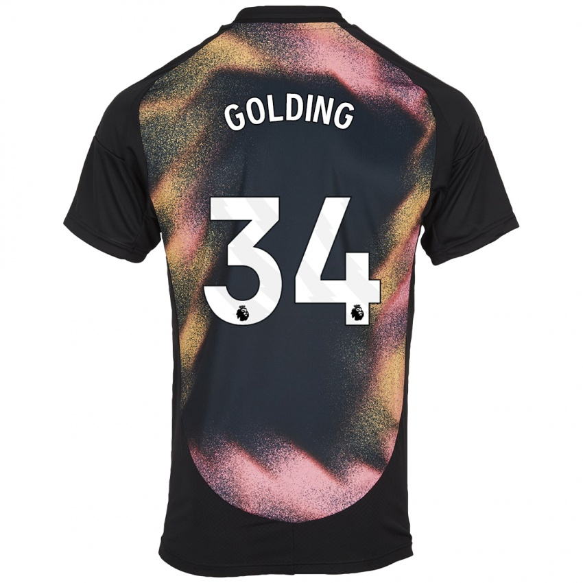 Kinder Michael Golding #34 Schwarz Weiß Auswärtstrikot Trikot 2024/25 T-Shirt Österreich