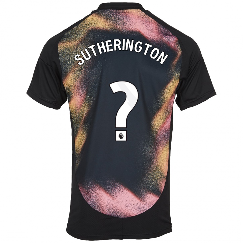 Kinder Harry Sutherington #0 Schwarz Weiß Auswärtstrikot Trikot 2024/25 T-Shirt Österreich