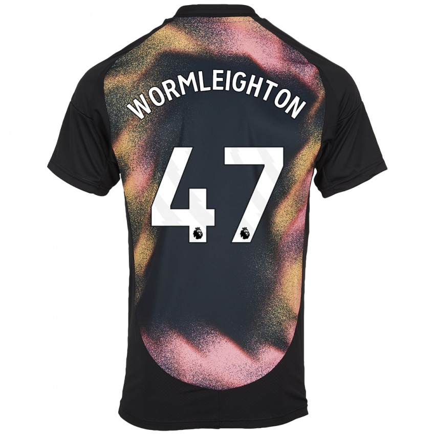 Kinder Joe Wormleighton #47 Schwarz Weiß Auswärtstrikot Trikot 2024/25 T-Shirt Österreich