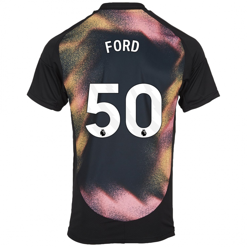 Kinder Harvey Godsmark-Ford #50 Schwarz Weiß Auswärtstrikot Trikot 2024/25 T-Shirt Österreich