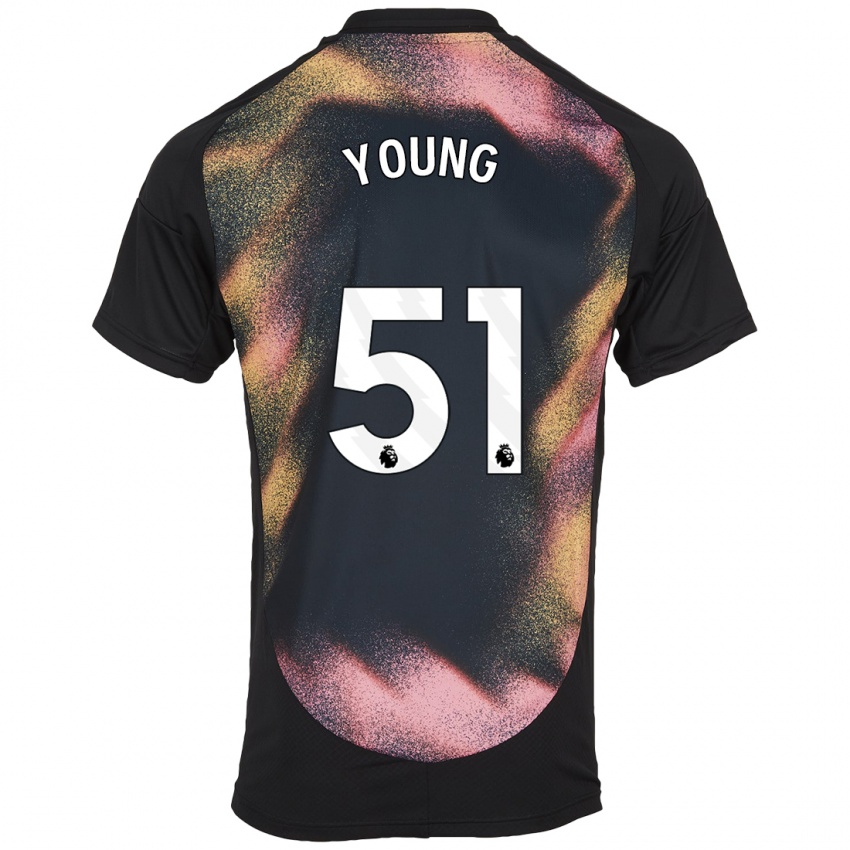 Kinder Brad Young #51 Schwarz Weiß Auswärtstrikot Trikot 2024/25 T-Shirt Österreich