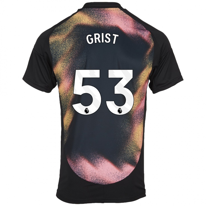 Kinder Ben Grist #53 Schwarz Weiß Auswärtstrikot Trikot 2024/25 T-Shirt Österreich