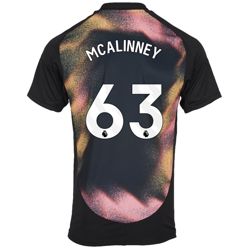 Kinder Liam Mcalinney #63 Schwarz Weiß Auswärtstrikot Trikot 2024/25 T-Shirt Österreich