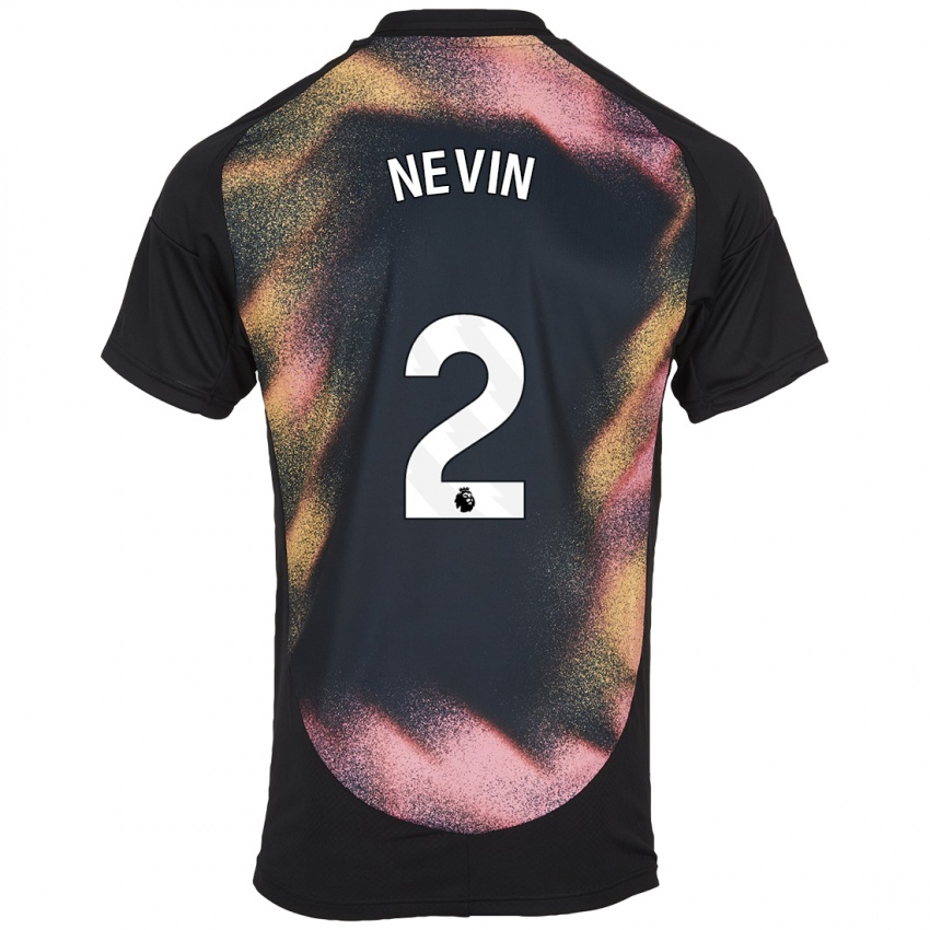 Kinder Courtney Nevin #2 Schwarz Weiß Auswärtstrikot Trikot 2024/25 T-Shirt Österreich