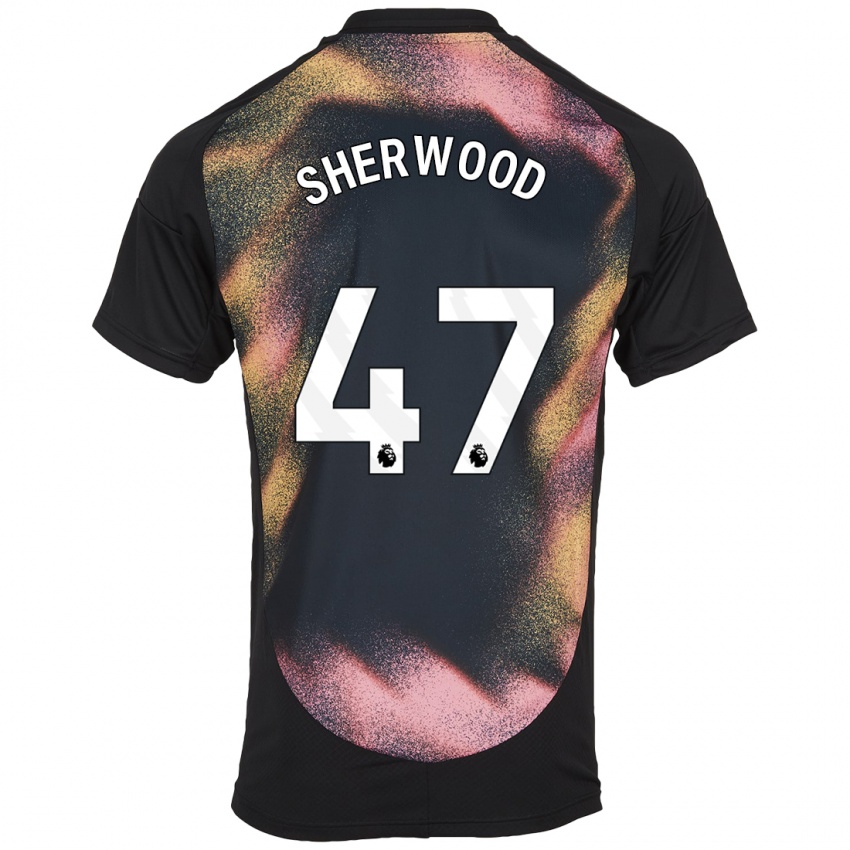 Kinder Simone Sherwood #47 Schwarz Weiß Auswärtstrikot Trikot 2024/25 T-Shirt Österreich