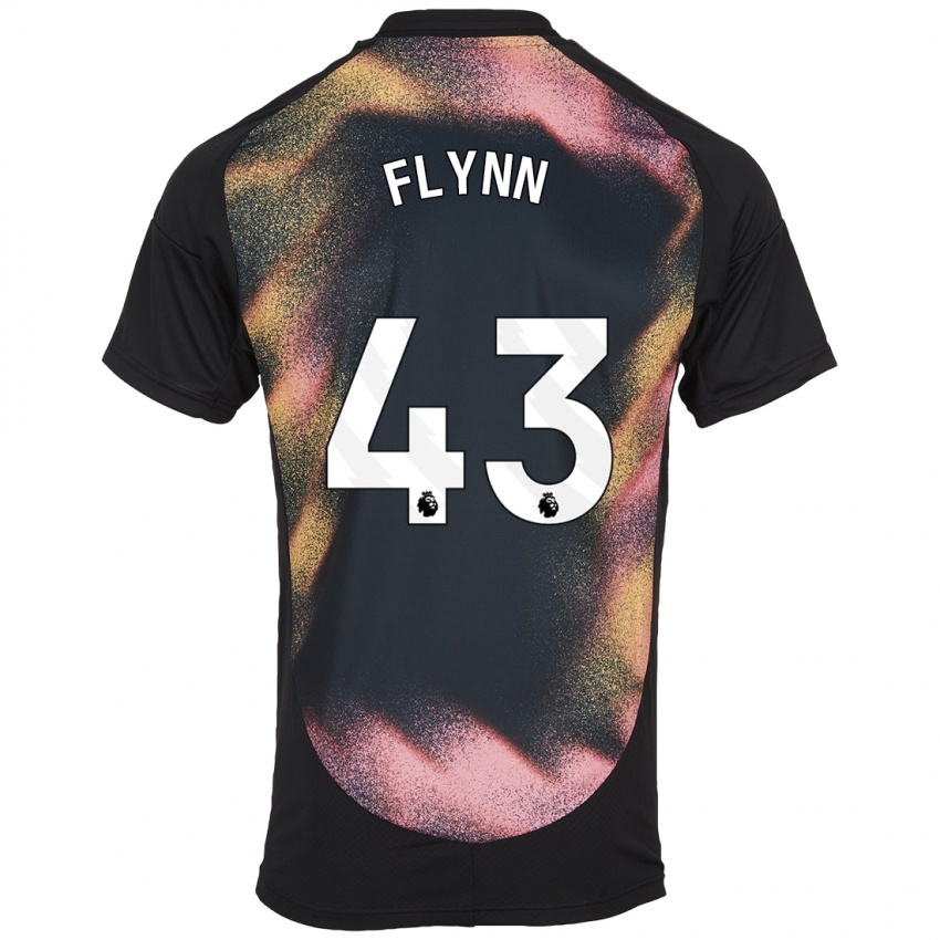 Kinder Shane Flynn #43 Schwarz Weiß Auswärtstrikot Trikot 2024/25 T-Shirt Österreich