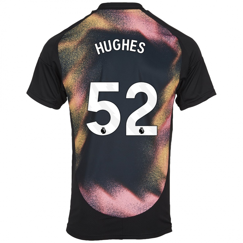 Kinder Iestyn Hughes #52 Schwarz Weiß Auswärtstrikot Trikot 2024/25 T-Shirt Österreich