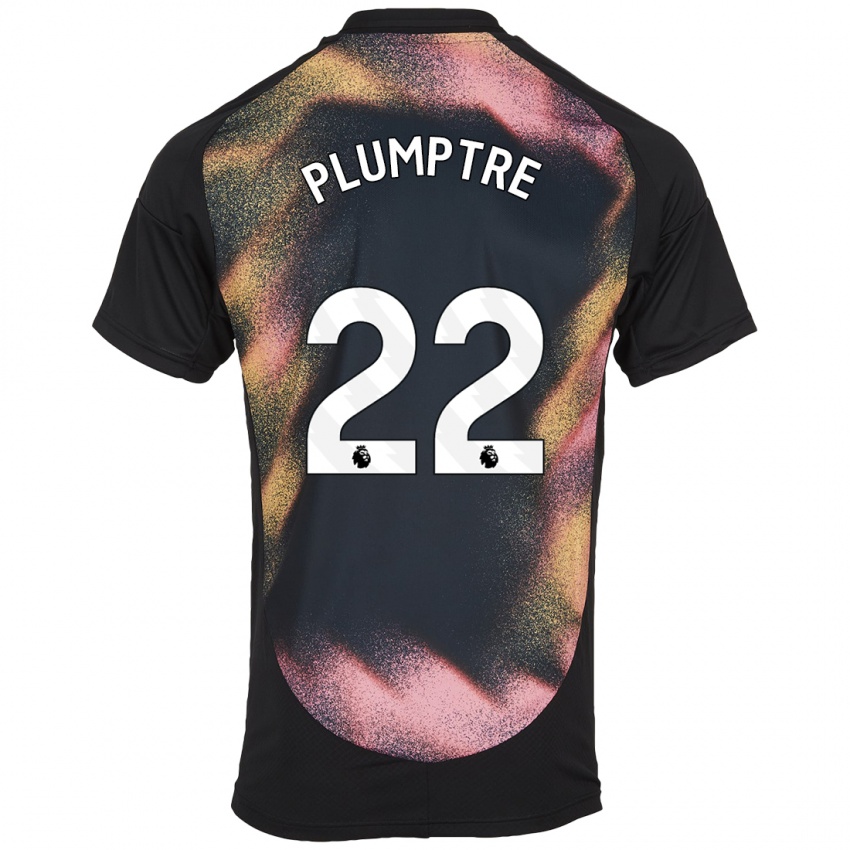 Kinder Ashleigh Plumptre #22 Schwarz Weiß Auswärtstrikot Trikot 2024/25 T-Shirt Österreich