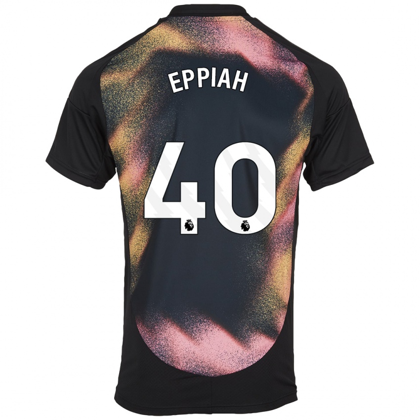 Kinder Josh Eppiah #40 Schwarz Weiß Auswärtstrikot Trikot 2024/25 T-Shirt Österreich