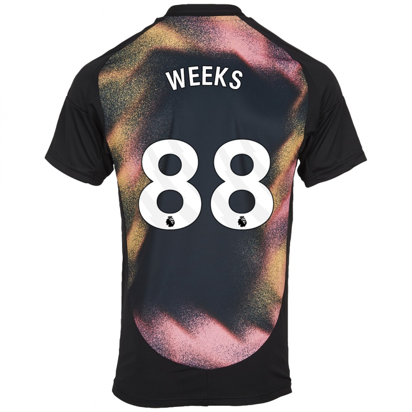 Kinder Tyler Weeks #88 Schwarz Weiß Auswärtstrikot Trikot 2024/25 T-Shirt Österreich