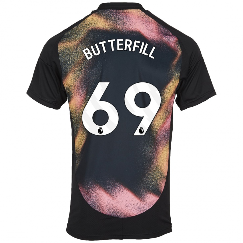 Kinder Jack Butterfill #69 Schwarz Weiß Auswärtstrikot Trikot 2024/25 T-Shirt Österreich